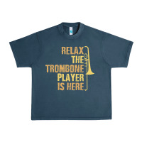 Midnight Navy relax the trombone player is here gift trombone gifts Urban Heavy Tee - lanVoArt