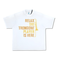White relax the trombone player is here gift trombone gifts Urban Heavy Tee - lanVoArt