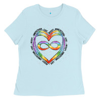 Baby Blue autism heart Ladies Tee - Artiststas