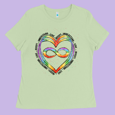 Autism Heart Ladies Tee Designed By Artiststas