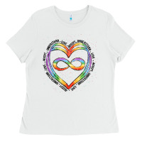 White autism heart Ladies Tee - Artiststas
