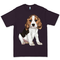 Plum beagle puppy Premium Tee - LillyAllenDesigns