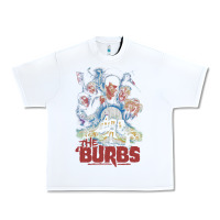 White the burbs Urban Heavy Tee - lanVoArt