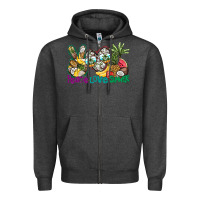 Charcoal Heather Peace Love Summer Zipper Hoodie - CowhideDigitalArt