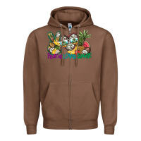 Chestnut Peace Love Summer Zipper Hoodie - CowhideDigitalArt