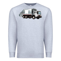 Heather Grey garbage truck Premium Sweatshirt - Artiststas