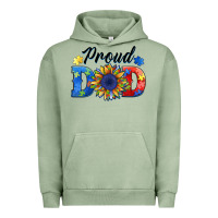 Pigment Oil Green proud dad autism Urban Hoodie - BarkalooDesign
