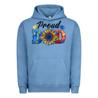 Pigment Pebble Blue proud dad autism Urban Hoodie - BarkalooDesign