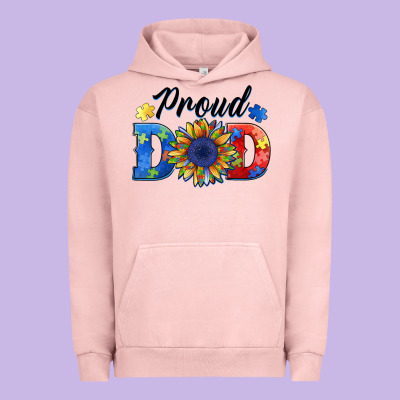 Proud Dad Autism Urban Hoodie Designed By Barkaloodesign
