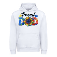 White proud dad autism Urban Hoodie - BarkalooDesign
