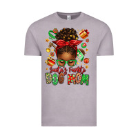 Santas Favorite Dog Mom Afro Messy Bun Vintage Tee | Teevron
