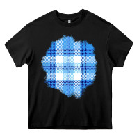 Black Winter Tartan Patch Heavy Core Tee - BundleAndBundleShop