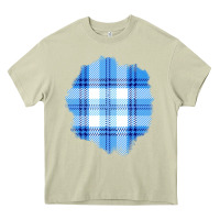 Mossy Winter Tartan Patch Heavy Core Tee - BundleAndBundleShop