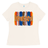 Bone houston baseball team spirit brushstrokes Ladies Tee - Artiststas
