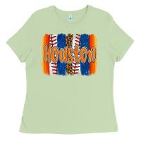 Matcha houston baseball team spirit brushstrokes Ladies Tee - Artiststas