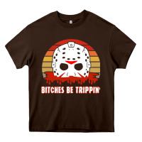 Halloween Bitches Be Trippin Jason Mask Heavy Core Tee | Teevron