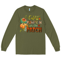 Army Green cutest pumpkin in the patch Long Sleeve Tee - CowGirlArtShop