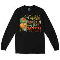 Black cutest pumpkin in the patch Long Sleeve Tee - CowGirlArtShop