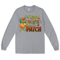 Heather Grey cutest pumpkin in the patch Long Sleeve Tee - CowGirlArtShop