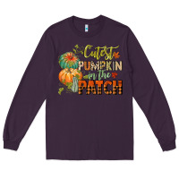 Plum cutest pumpkin in the patch Long Sleeve Tee - CowGirlArtShop