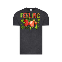 Vintage Black feeling berry cute strawberry Vintage Tee - Jasminsmagicworld