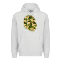 Dove Grey camouflage patch 3 Premium Hoodie - BundleAndBundleShop