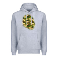 Heather Grey camouflage patch 3 Premium Hoodie - BundleAndBundleShop