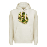 Oatmeal Heather camouflage patch 3 Premium Hoodie - BundleAndBundleShop