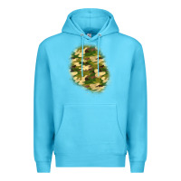 Ocean Blue camouflage patch 3 Premium Hoodie - BundleAndBundleShop