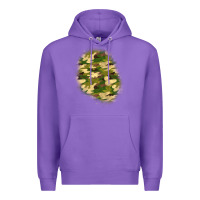 Purple camouflage patch 3 Premium Hoodie - BundleAndBundleShop