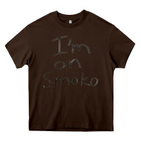 Chocolate Brown handwritten i'm on smoko hot australian lingo the chats Heavy Core Tee - lanVoArt
