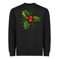Black Mistletoe Heavyweight Sweatshirt - BundleAndBundleShop