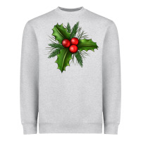 Heather Grey Mistletoe Heavyweight Sweatshirt - BundleAndBundleShop