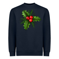 Navy Mistletoe Heavyweight Sweatshirt - BundleAndBundleShop