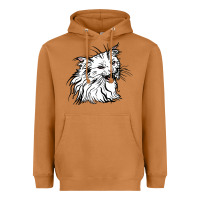 Meerkat Drawing Cat Heavyweight Hoodie - RacoonDesign