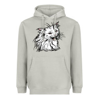 Moon Dust Drawing Cat Heavyweight Hoodie - RacoonDesign
