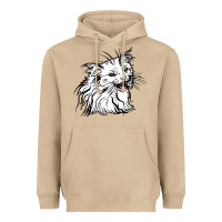 Mushroom Drawing Cat Heavyweight Hoodie - RacoonDesign