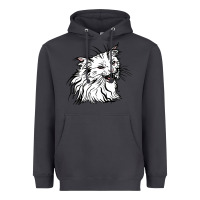 Smoke Drawing Cat Heavyweight Hoodie - RacoonDesign