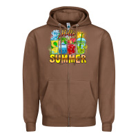 Chestnut Hello Summer Zipper Hoodie - CowhideDigitalArt