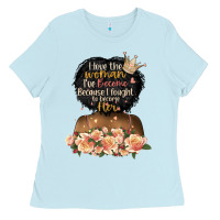 Baby Blue i love the woman l've become black girl Ladies Tee - Artiststas
