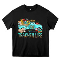 Black Teacher Life With Truck Heavy Core Tee - BundleAndBundleShop