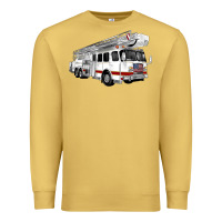 Antique Gold White Fire Truck Premium Sweatshirt - Artiststas