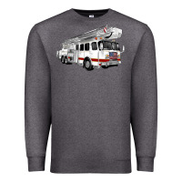 Charcoal Heather White Fire Truck Premium Sweatshirt - Artiststas