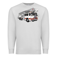 Dove Grey White Fire Truck Premium Sweatshirt - Artiststas