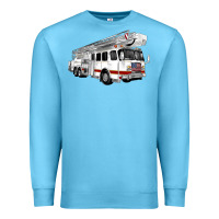 Ocean Blue White Fire Truck Premium Sweatshirt - Artiststas