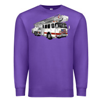 Purple White Fire Truck Premium Sweatshirt - Artiststas