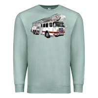 Seafoam White Fire Truck Premium Sweatshirt - Artiststas