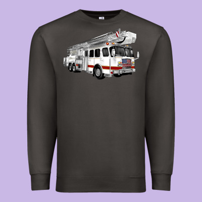 White Fire Truck Premium Sweatshirt Designed By Artiststas
