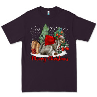 Plum Merry Christmas Gray Squirrel Premium Tee - LillyAllenDesigns