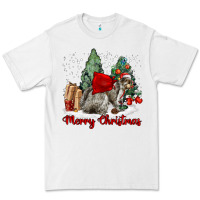 White Merry Christmas Gray Squirrel Premium Tee - LillyAllenDesigns